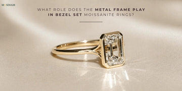 bezel set moissanite ring