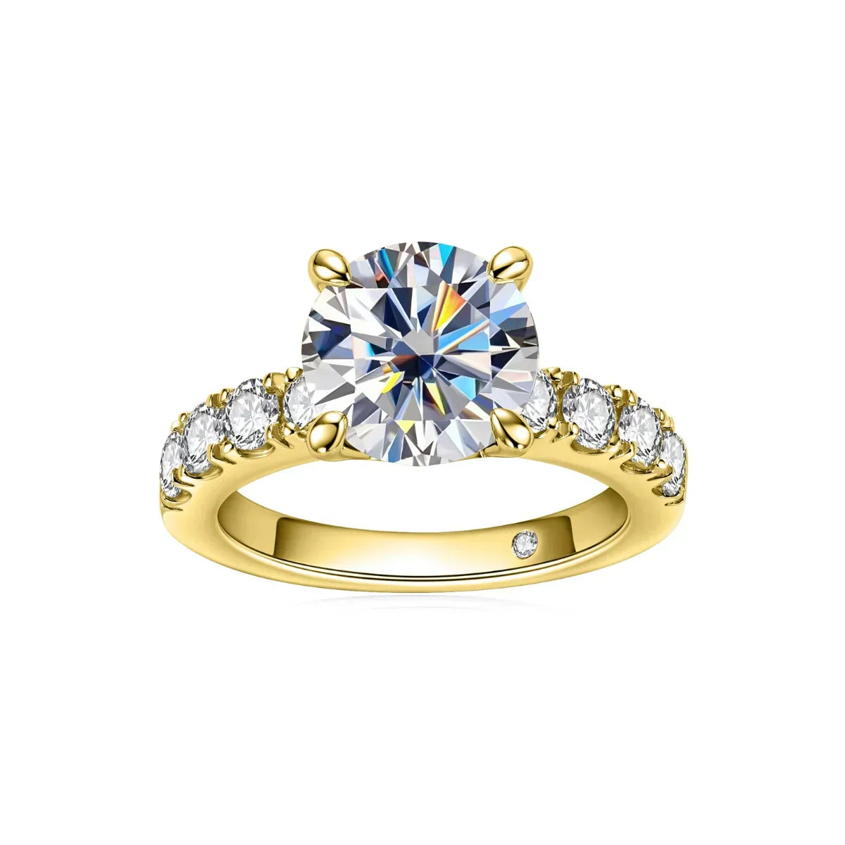 4.3 CT D Color Moissanite Engagement Ring