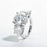 11CTTW Round Cut Moissanite Engagement Ring