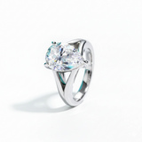 5 CT Pear Cut Moissanite Engagement Wedding Ring