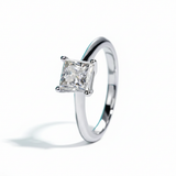 1.2CT Princess Cut D Color Moissanite Engagement Ring