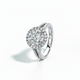 3 CT Round Cut Moissanite Halo Engagement Ring