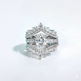 2CT VVS1 Oval Cut Moissanite Engagement Ring