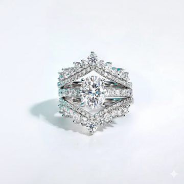 2CT VVS1 Oval Cut Moissanite Engagement Ring