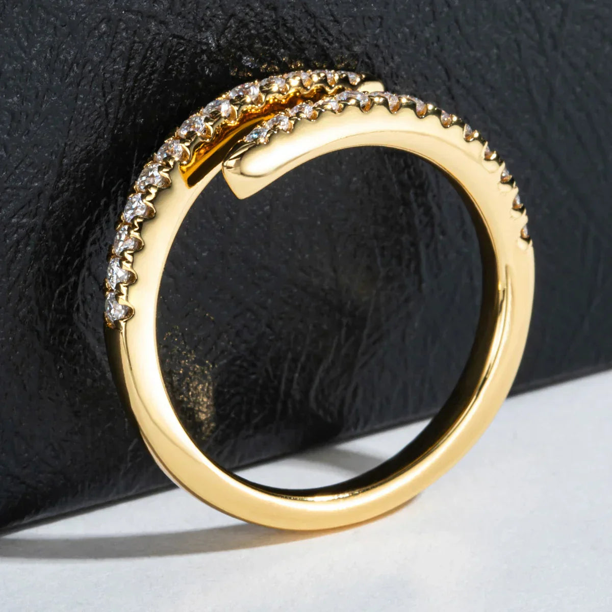 1.5mm VVS1 Adjustable Moissanite Band | 18K Gold Plated