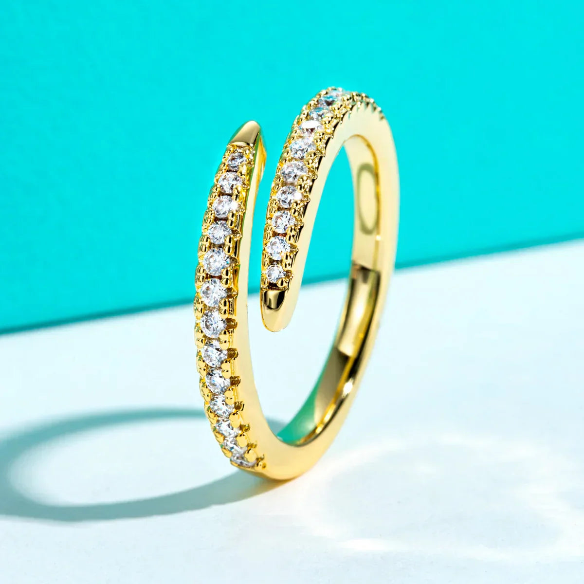 1.5mm VVS1 Adjustable Moissanite Band | 18K Gold Plated