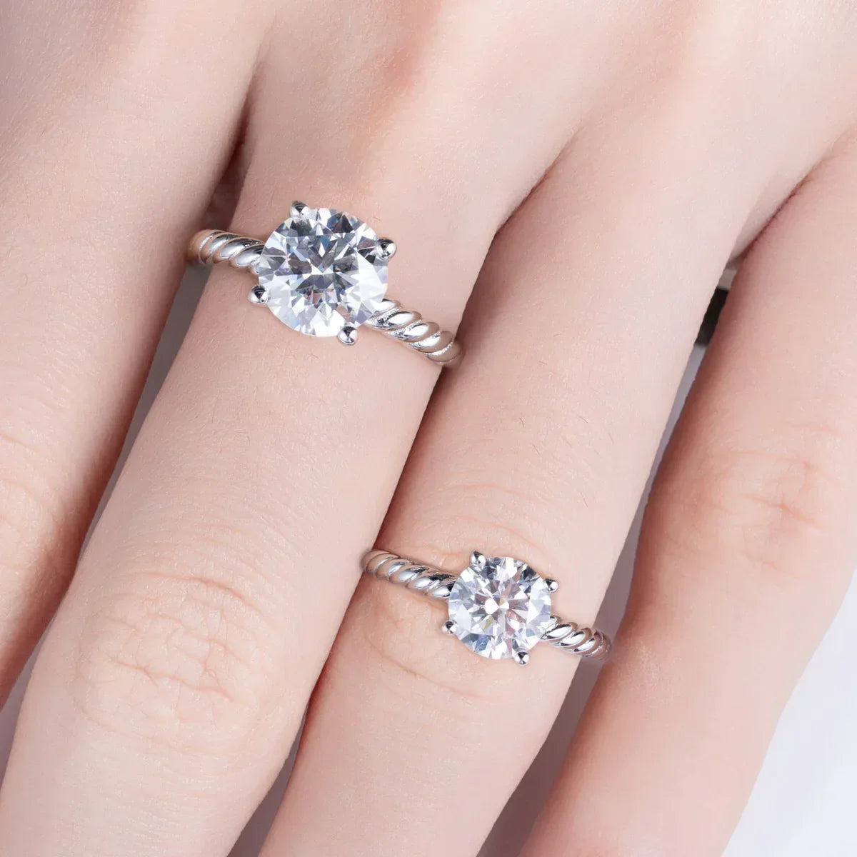 VVS1 D Color 2CT/3CT Moissanite Engagement Ring