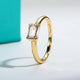1 CT Emerald Cut D Color Moissanite Band