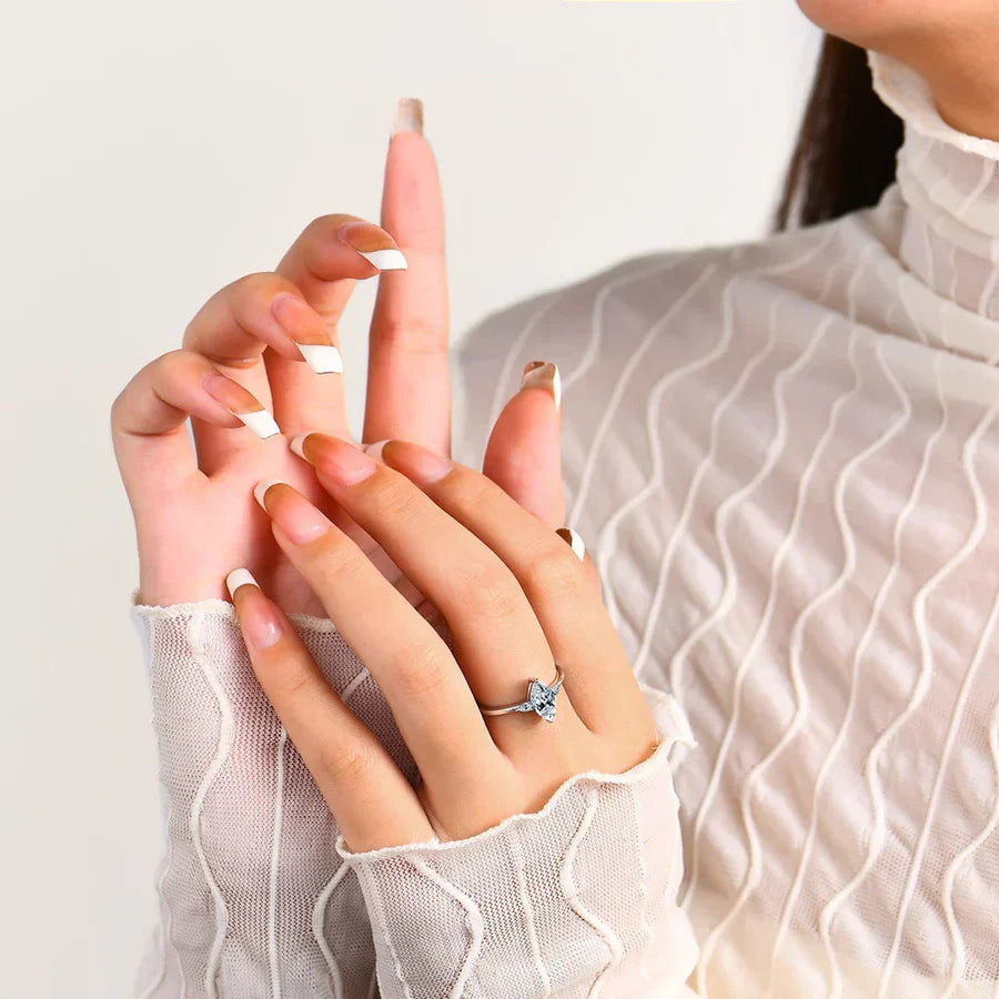 1 CT Marquise Cut Moissanite Engagement Ring