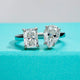 4.5 CTTW Radiant & Pear Cut Twins Moissanite Engagement Ring