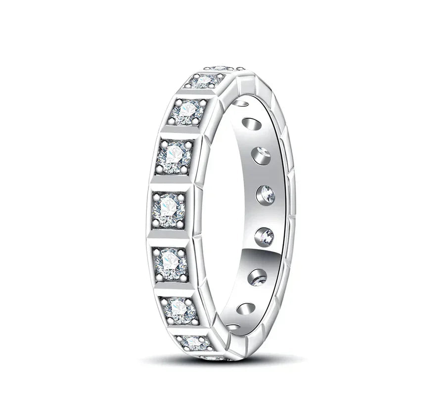 2.2MM Princess Cut Eternity Moissanite Band