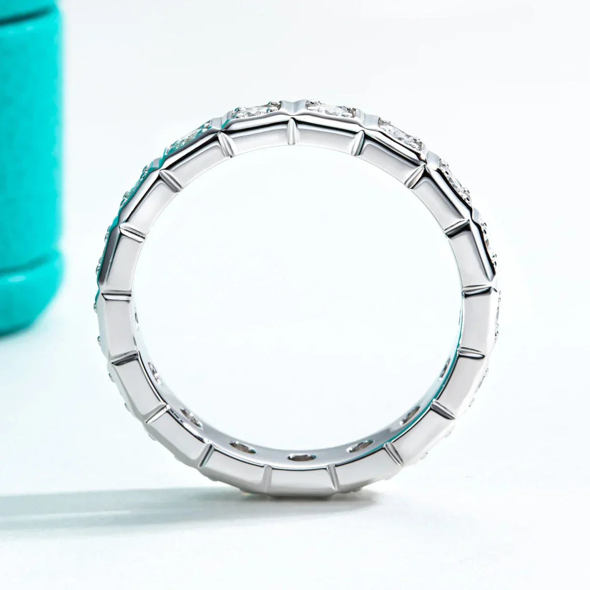 2.2MM Princess Cut Eternity Moissanite Band