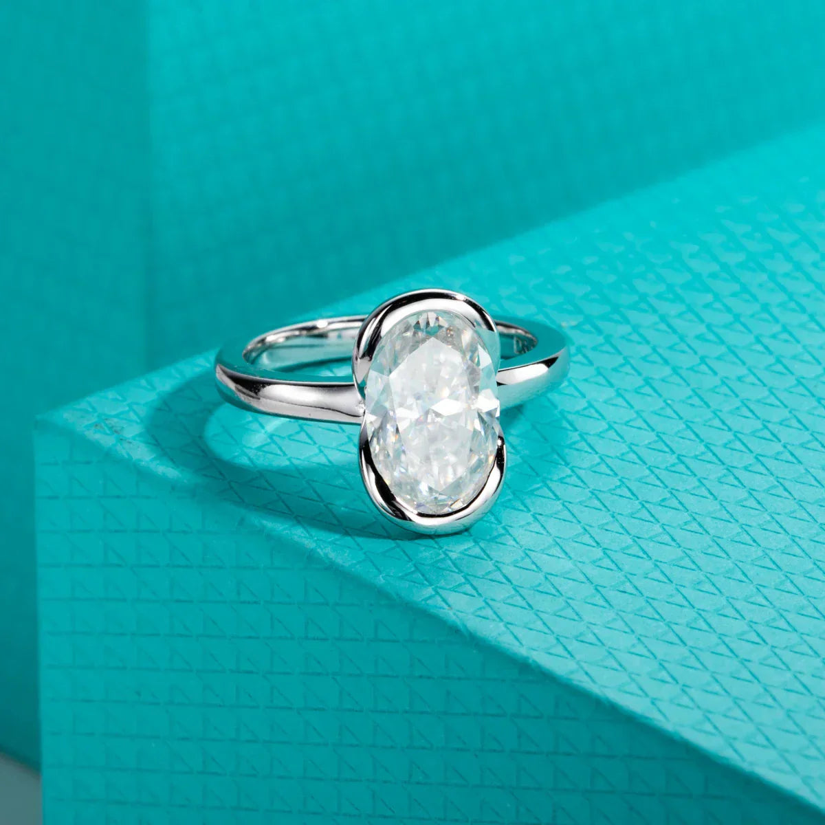 3 CT Oval Cut Moissanite Engagement Ring