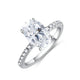 3.5CT Oval Cut Moissanite Engagement Ring