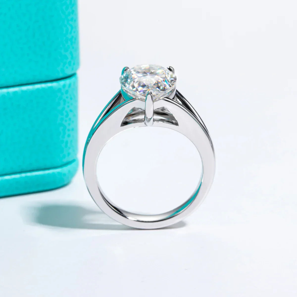 5 CT Pear Cut Moissanite Engagement Wedding Ring