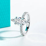 3 CT Marquise Cut Moissanite Engagement Ring