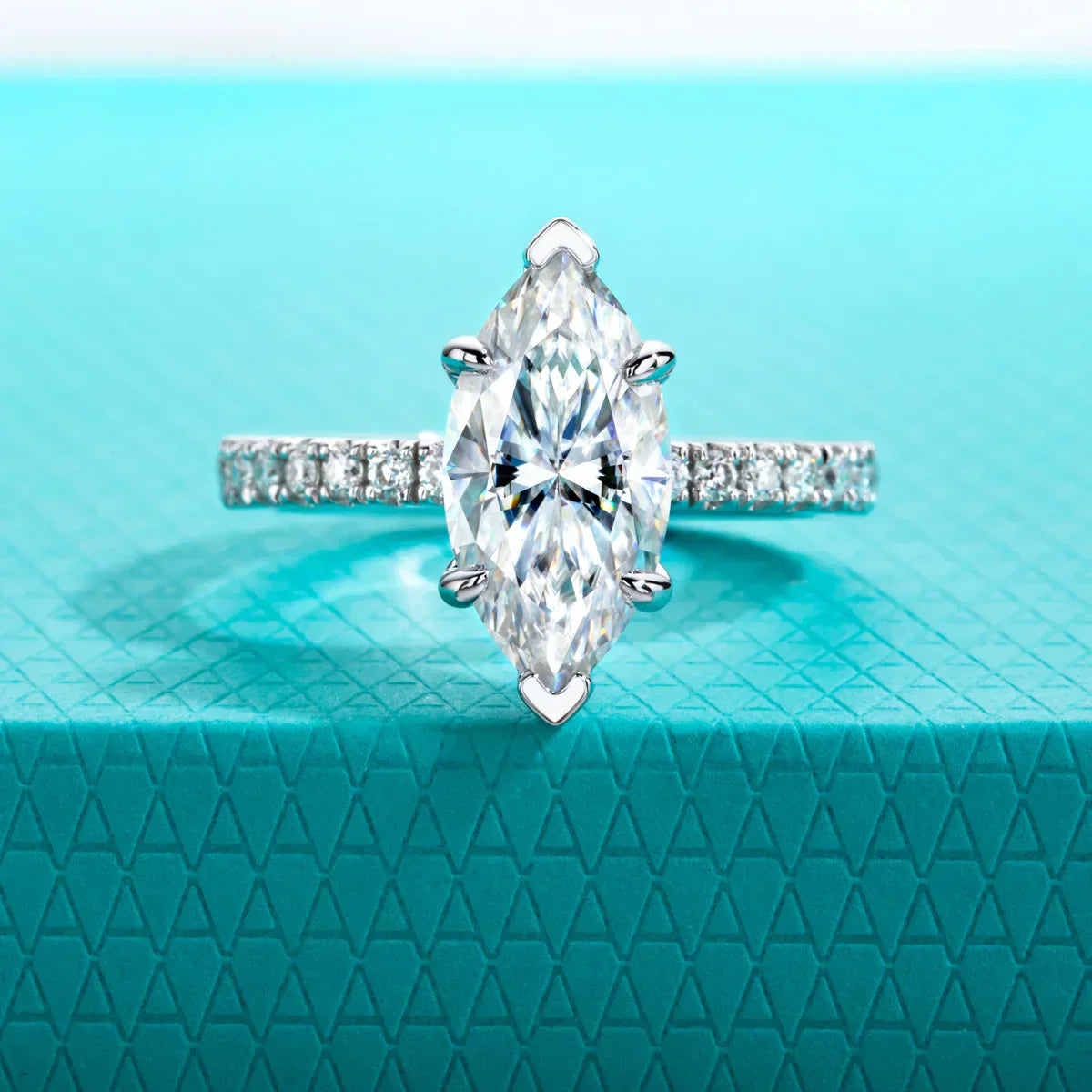 3 CT Marquise Cut Moissanite Engagement Ring