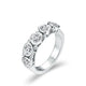 4*4mm 5 Stone Heart Cut Moissanite Engagement Ring