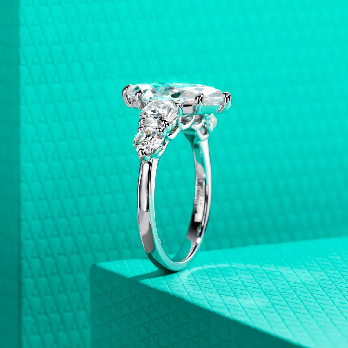 3 Carat Marquise Cut Moissanite Engagement Ring