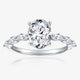 2CT Oval Cut Moissanite Engagement Ring