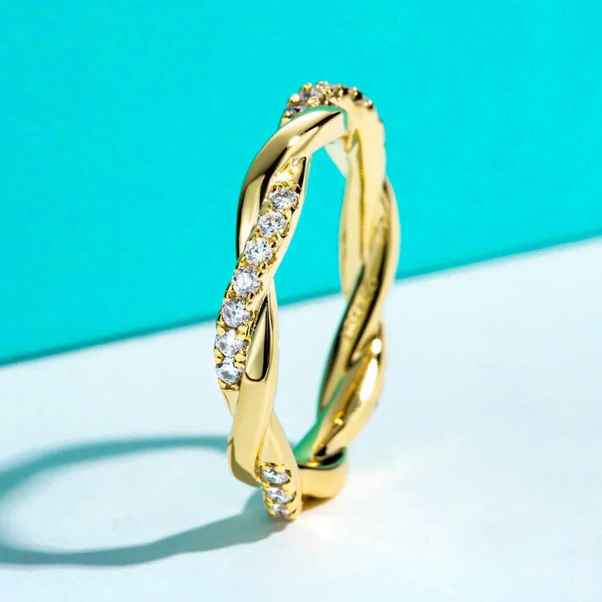 1.5MM D Color Moissanite Infinity Wedding Band