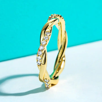 1.5MM D Color Moissanite Infinity Wedding Band