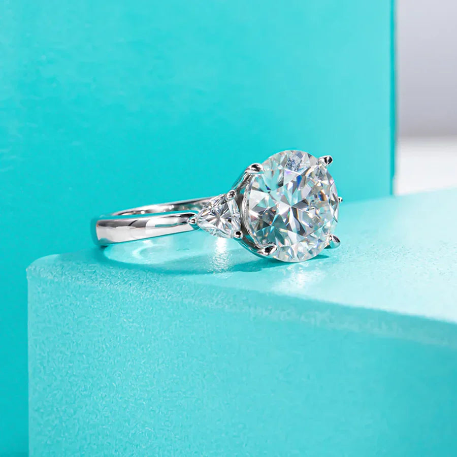 4.6 Carat D Color Moissanite Engagement Wedding Ring