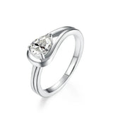 VVS1 D Color Pear Cut Moissanite Promise Ring