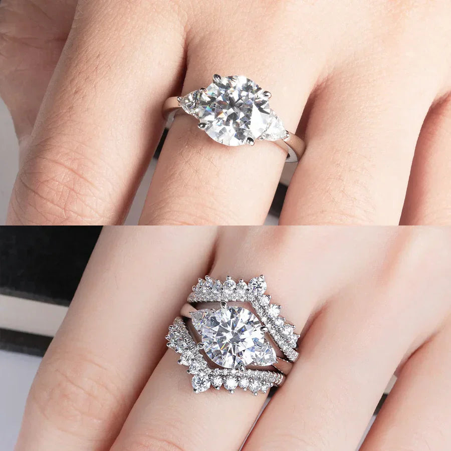 4.6 Carat D Color Moissanite Engagement Wedding Ring