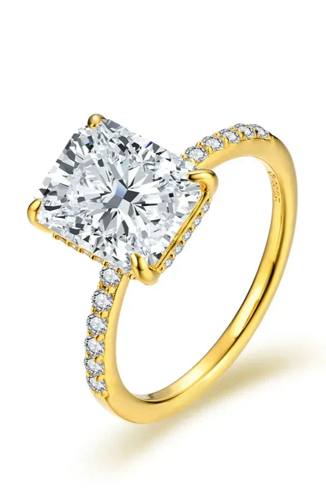 4 CT Radiant Cut Moissanite Engagement Ring