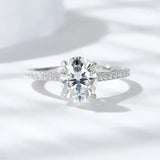 VVS1 D Color 3 CT Oval Cut Moissanite Engagement Ring