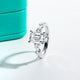 3CT Emerald Cut & 0.3CT Pear Cut Moissanite Engagement