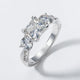 2.5 CTTW Princess Cut Moissanite Bridal Ring Set