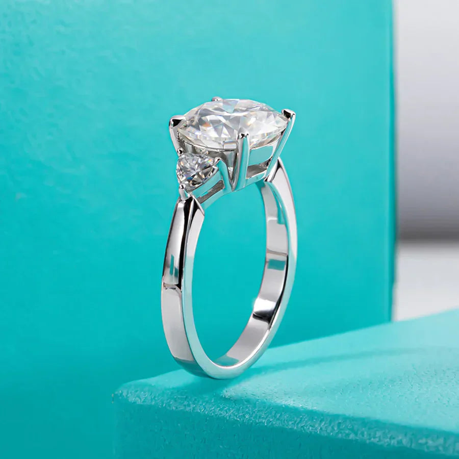 4.6 Carat D Color Moissanite Engagement Wedding Ring