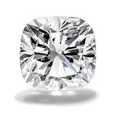 Cushion cut moissanite